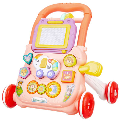 Игровой центр-ходунки Слоник, розовый Elefantino IT108400